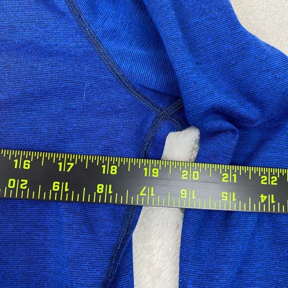 Patagonia Mens Quarter Zip Pullover Shirt Large Blue Long Sleeve Polyester - Picture 4 of 8